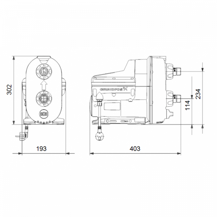 Buy Grundfos Scala2 3-45 Variable Speed Home Booster - Online Pump