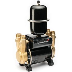 Salamander CT Force 15TU 1.5 Bar Brass Universal Twin Negative Head Shower Pump with Noise Vibration Reduction Technology 