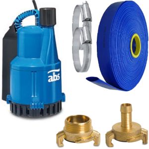 ABS Robusta 200TS Submersible Dirty Water Drainage Pump 110V [Bundle Kit]