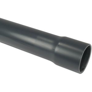 10 bar Grey Pressure Pipe PVC-U 20mm x 1.3mm Glue Socket - 5m